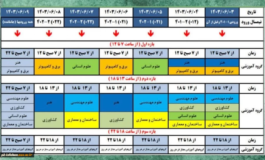 اطلاعیه انتخاب واحد مهر 1403 نیمسال 031 4
